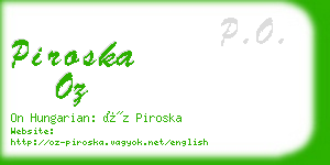 piroska oz business card